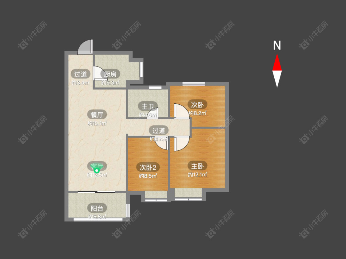 常州碧桂园华星·世纪学府在售二手房源户型图_小牛看房