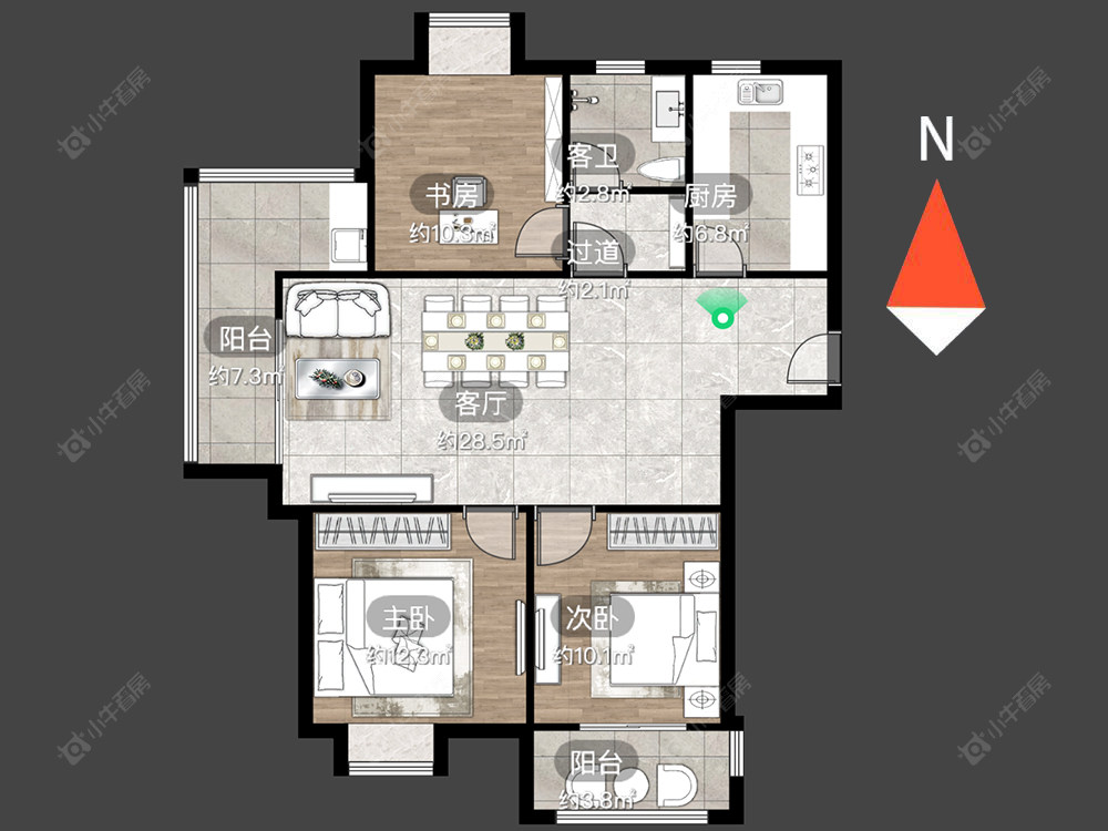 御水华庭一期房源户型图 常州御水华庭一期在售二手房源户型图_小牛看房