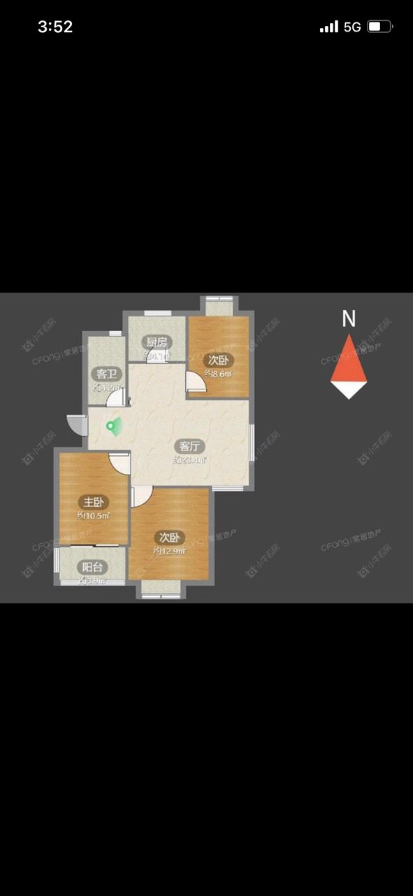 常州花东二村在租房源户型图_小牛看房