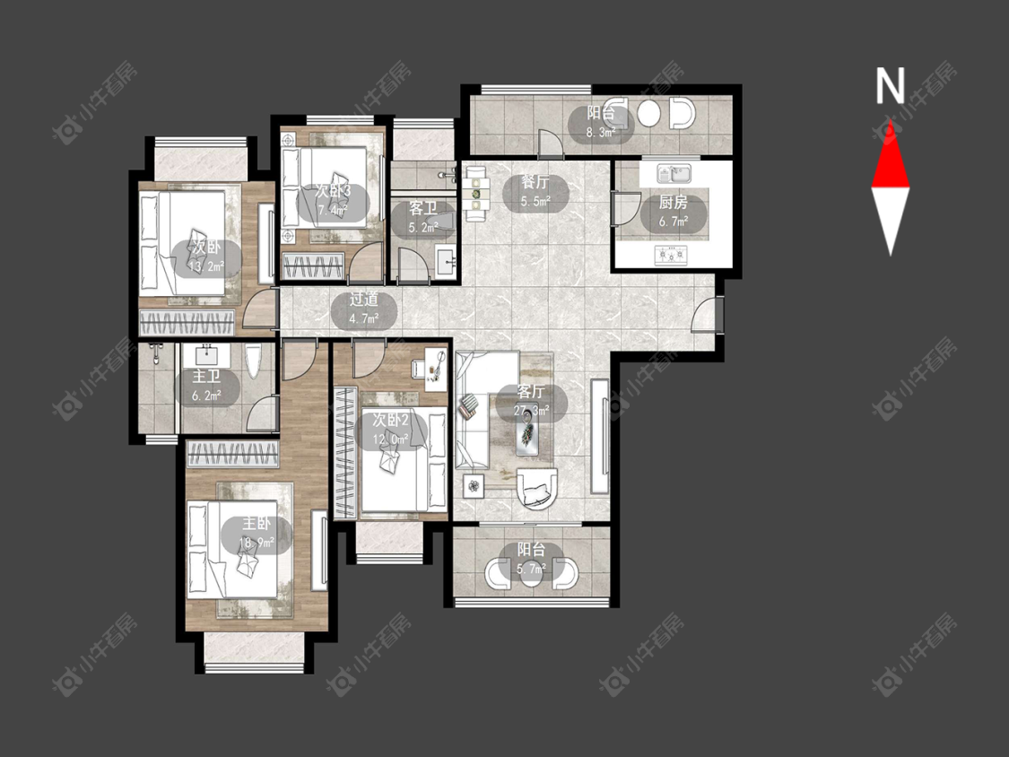 雅居乐星河湾房源户型图 常州雅居乐星河湾在售二手房源户型图_小牛看房