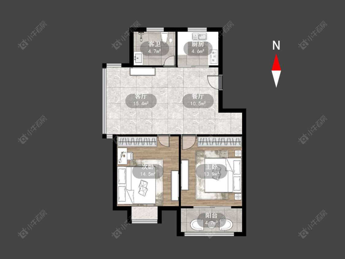 常州百馨西苑一二期在售二手房源户型图_小牛看房