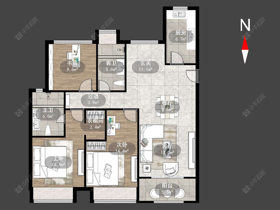 常州华宇常宁府在售二手房源户型图_小牛看房