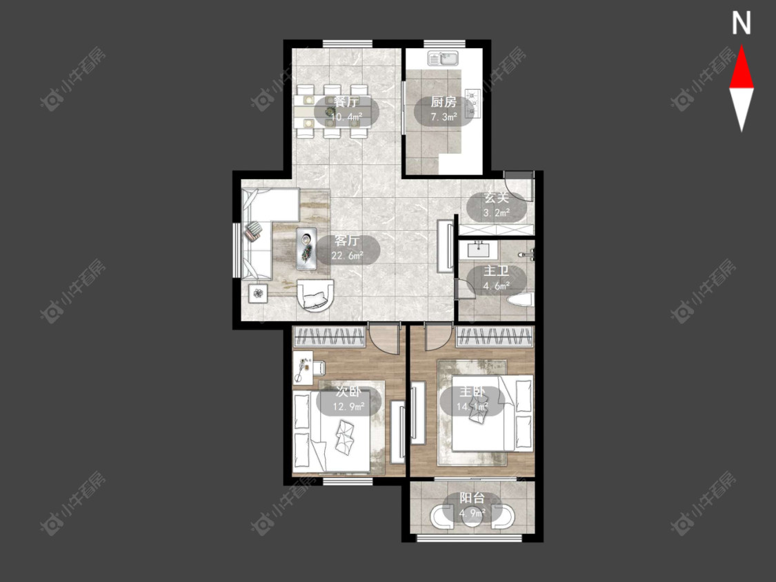 常州元丰苑一期在售二手房源户型图_小牛看房