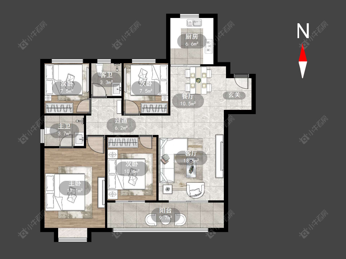 常州华润国际六期在售二手房源户型图_小牛看房
