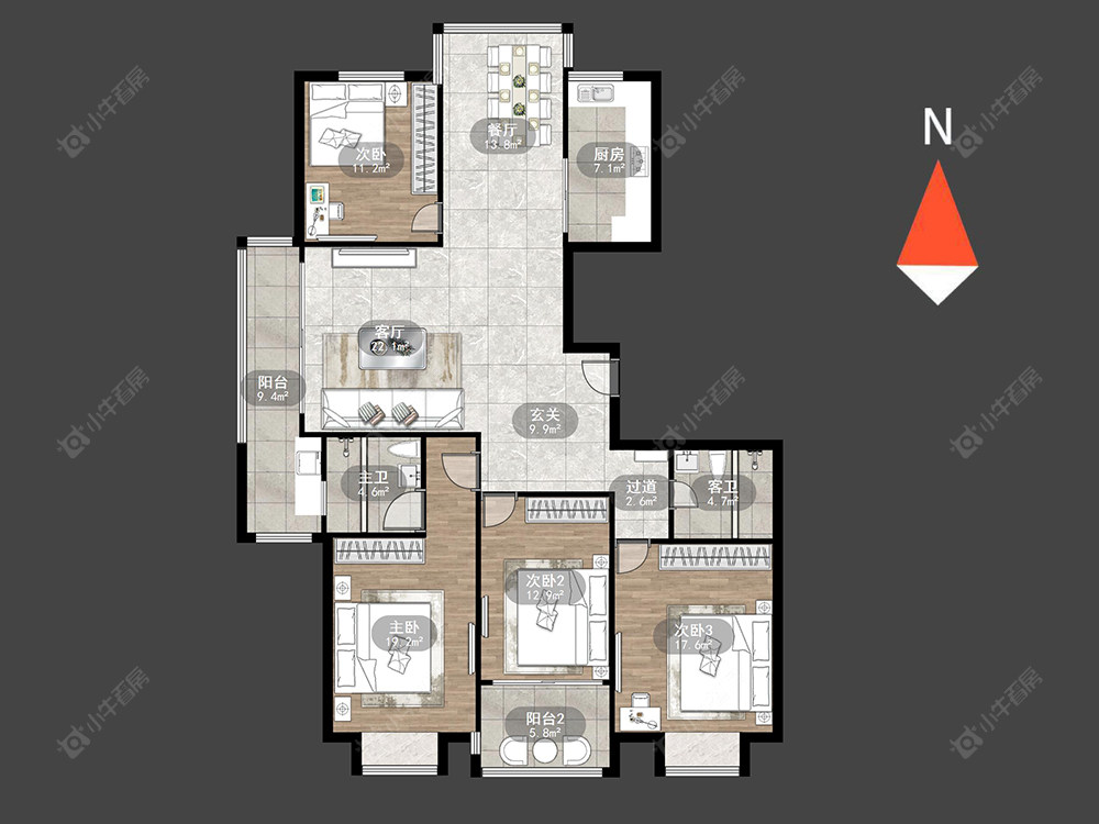 常州新城南都御苑在售二手房源户型图_小牛看房