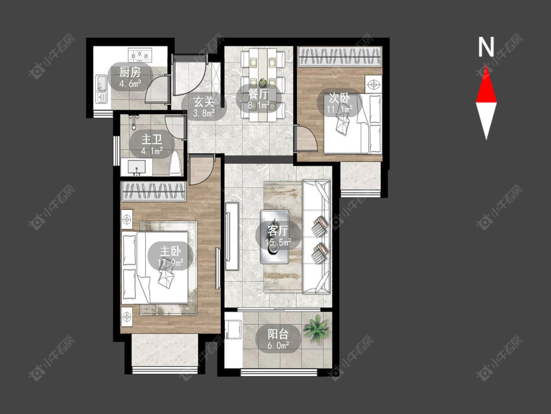 常州大名城北区在售二手房源户型图_小牛看房