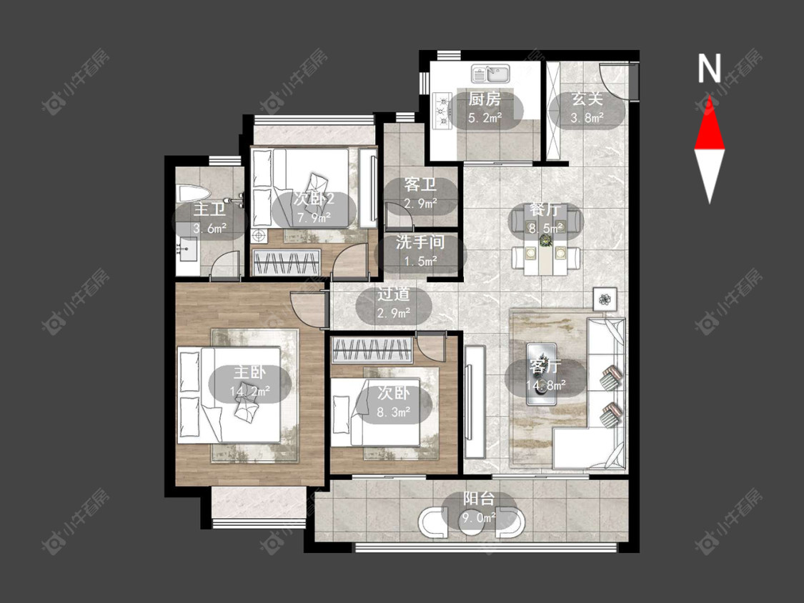 绿地香港名墩道房源户型图 常州绿地香港名墩道在售二手房源户型图_小牛看房