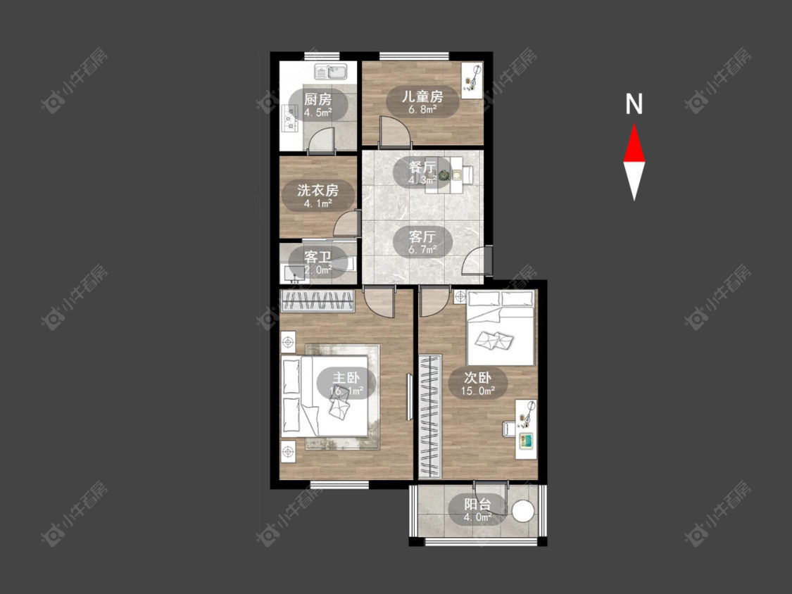 常州建材新村在售二手房房源户型图_小牛看房