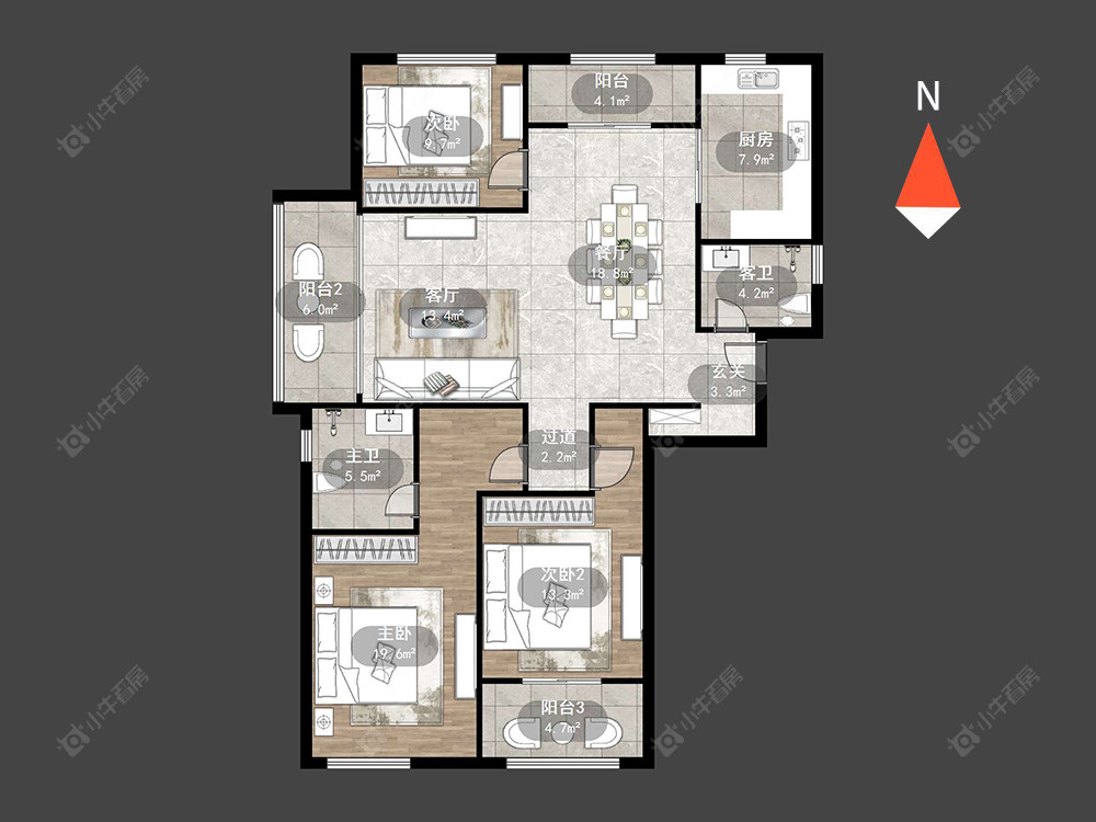 吾悦广场南区房源户型图 常州吾悦广场南区在售二手房源户型图_小牛看房