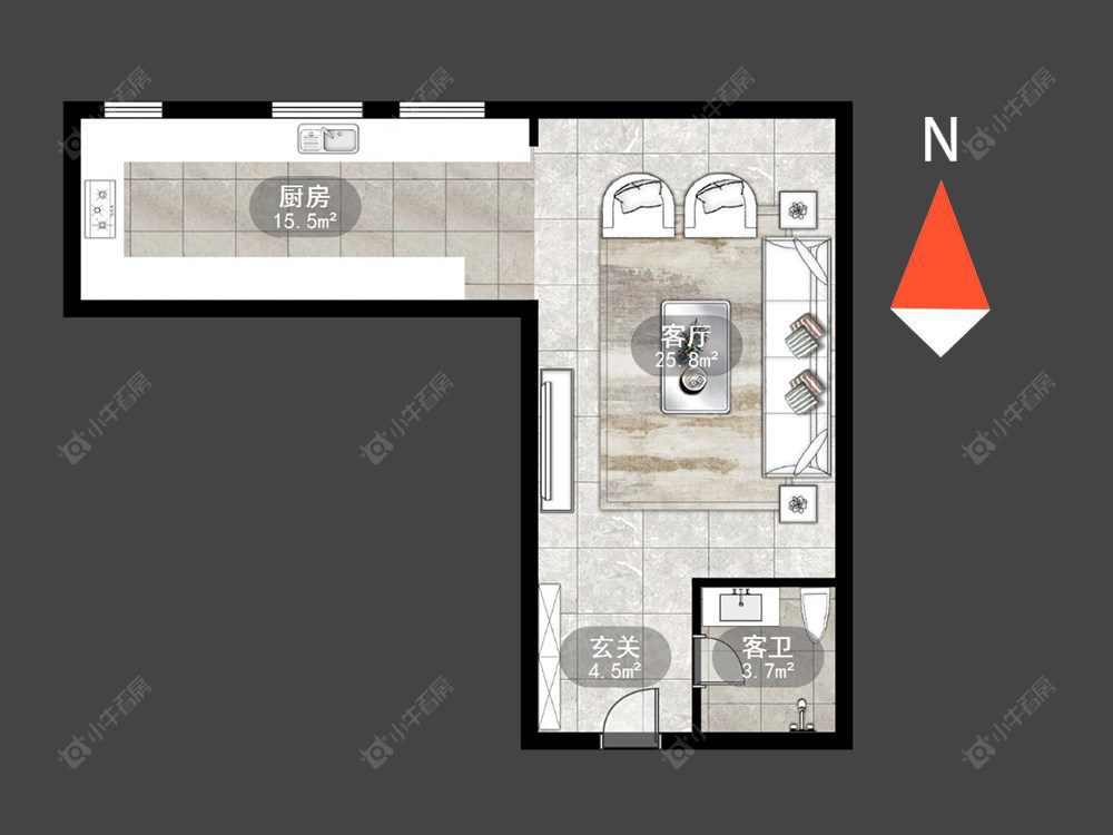 常州吾悦广场悦+公寓在售二手房源户型图_小牛看房