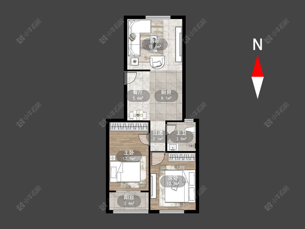 常州金色湖滨在售二手房源户型图_小牛看房