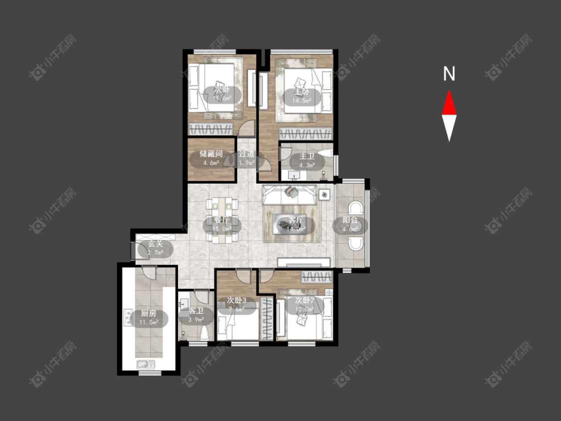 九龙仓繁华里房源户型图 常州九龙仓繁华里在售二手房源户型图_小牛看房