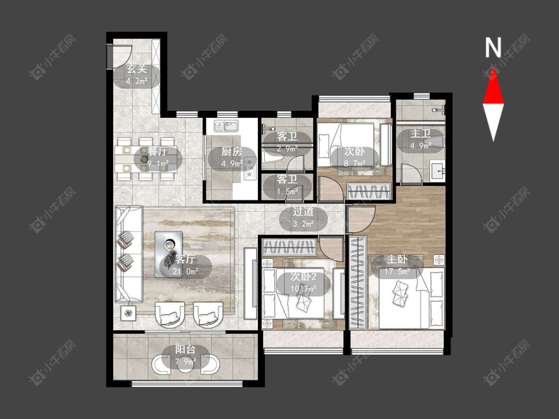龙控公园道房源户型图 常州龙控公园道在售二手房源户型图_小牛看房