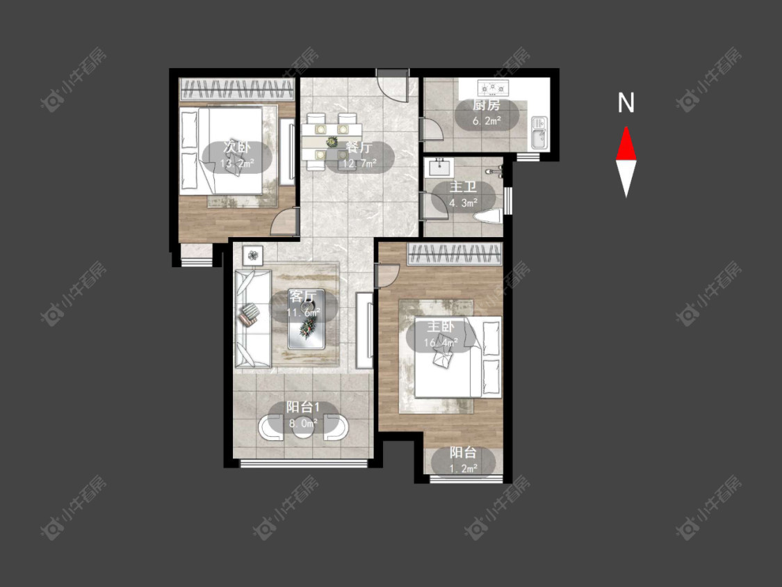 常州美林湖水岸枫情在售二手房源户型图_小牛看房