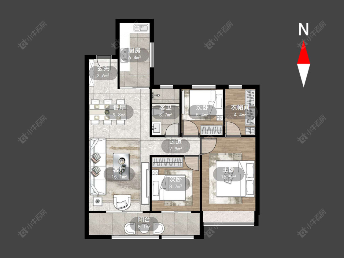 常州新城都荟在售二手房源户型图_小牛看房