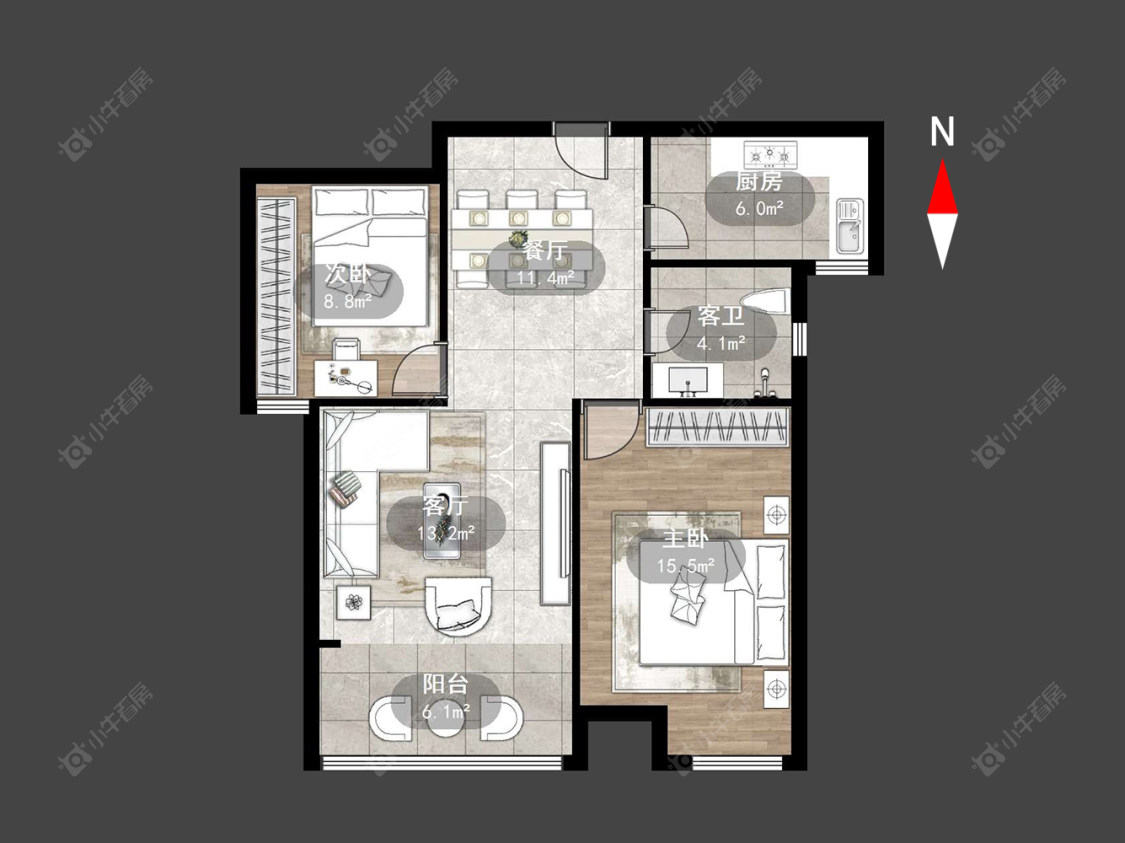 九龙雅苑北区房源户型图 常州九龙雅苑北区在售二手房源户型图_小牛看房