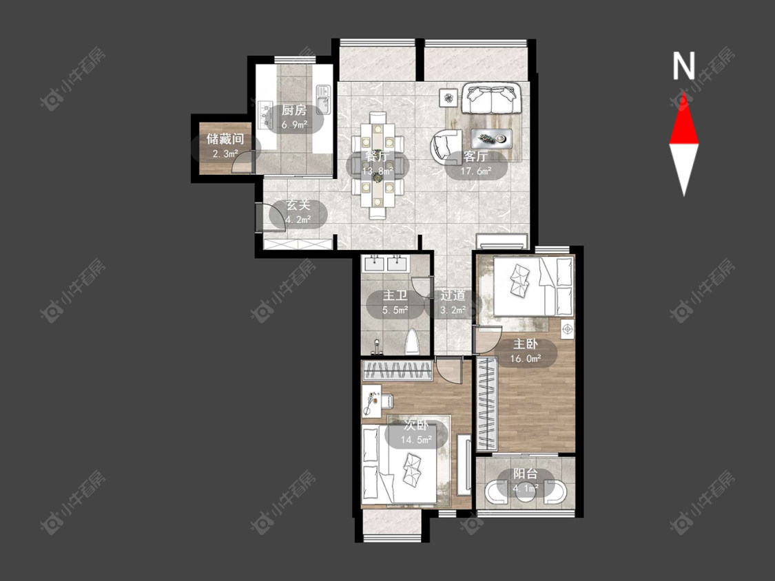 常州长宏公寓在售二手房源户型图_小牛看房