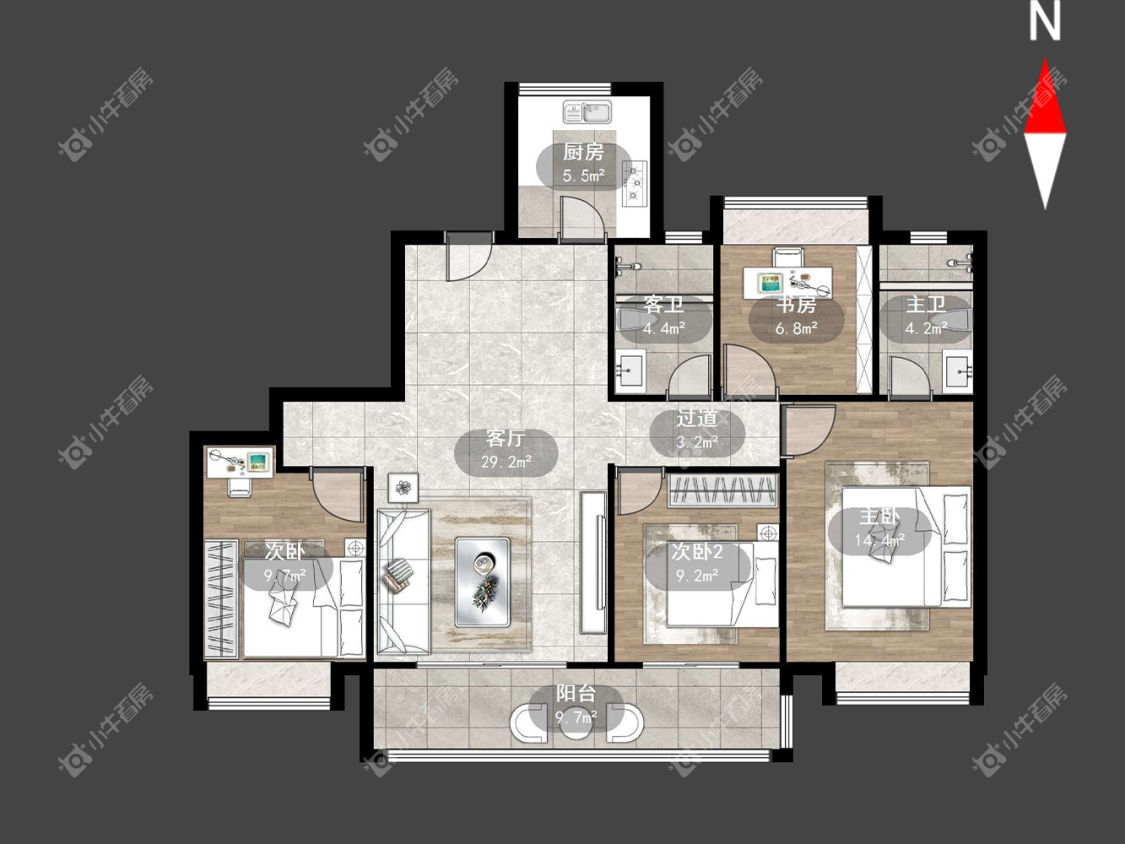 常州锦云华庭在租房源户型图_小牛看房