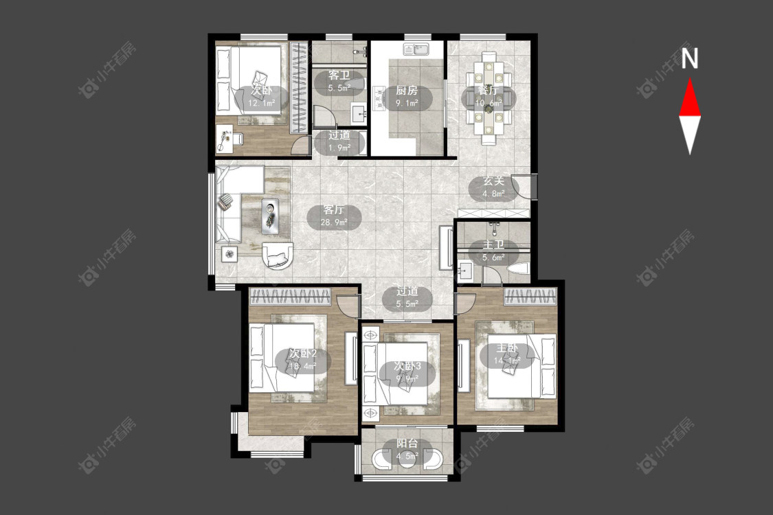 常州华都馨苑在售二手房源户型图_小牛看房