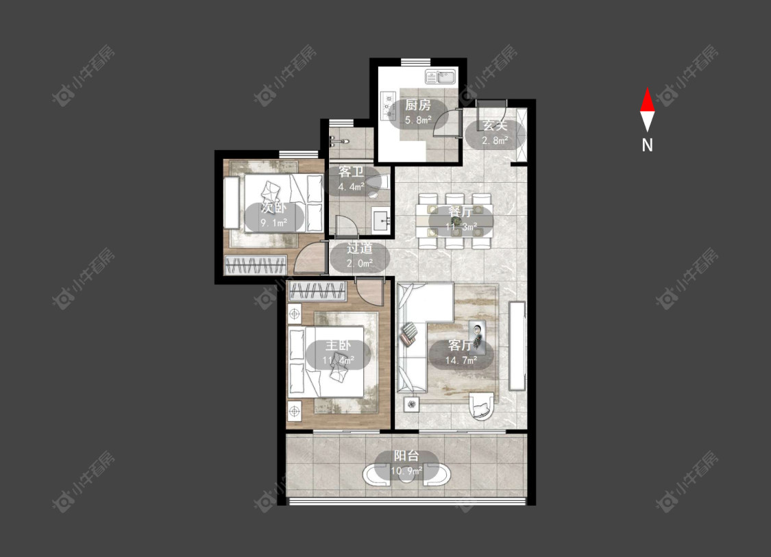 常州旭辉都会上著在售二手房源户型图_小牛看房
