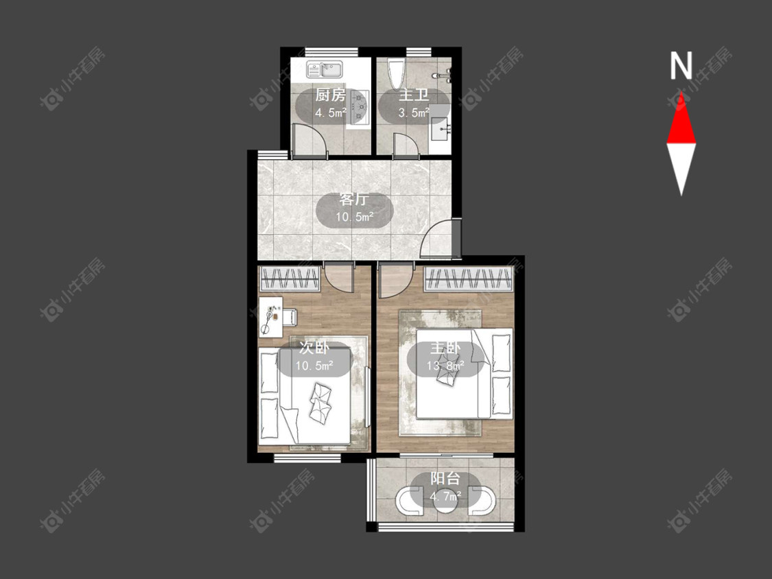 常州新盛花苑在售二手房源户型图_小牛看房