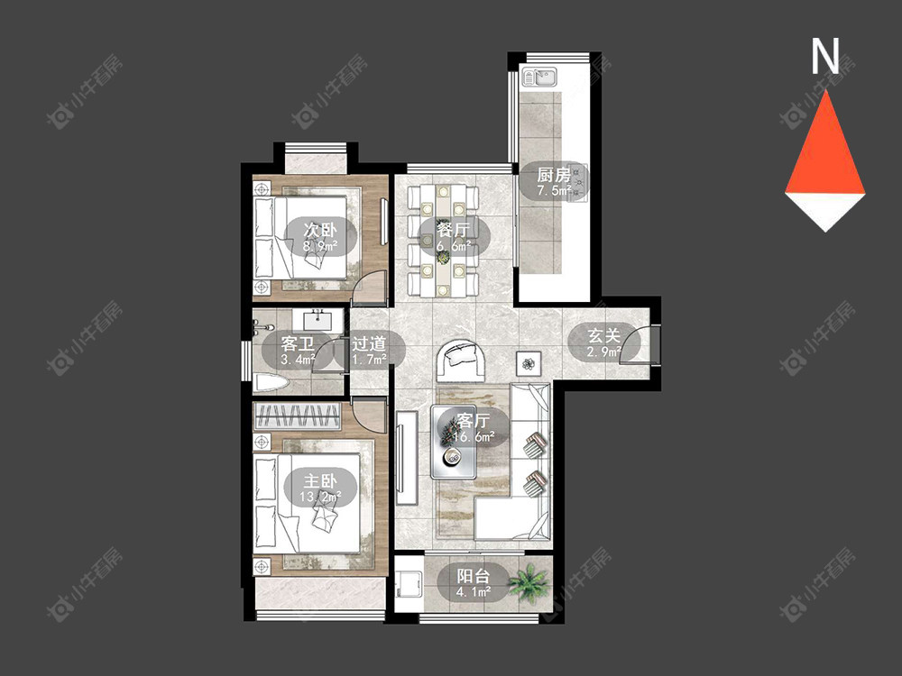 常州弘建壹品在售二手房房源户型图_小牛看房