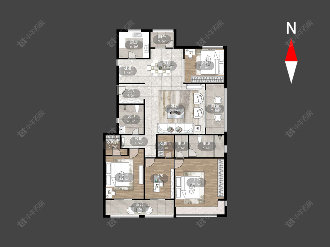 常州龙洲伊都在售二手房源户型图_小牛看房