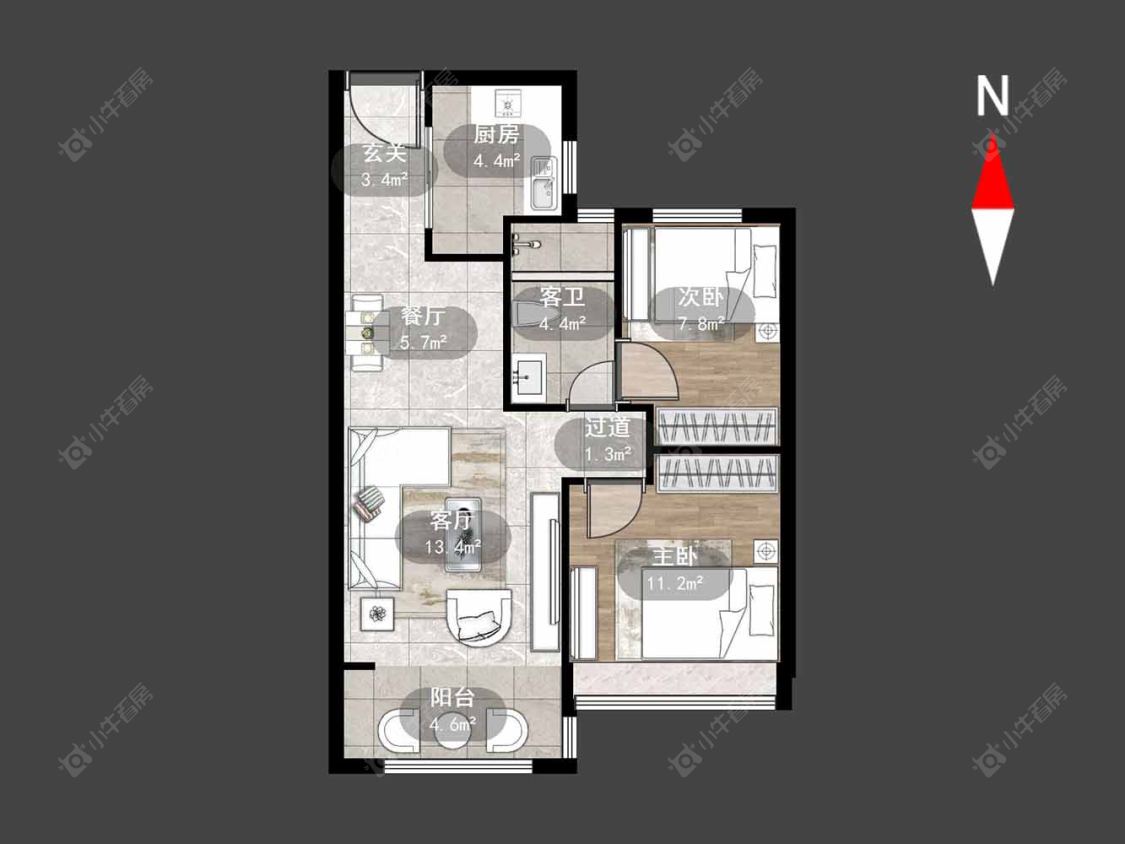 碧桂园新月时光房源户型图 常州碧桂园新月时光在售二手房源户型图_小牛看房