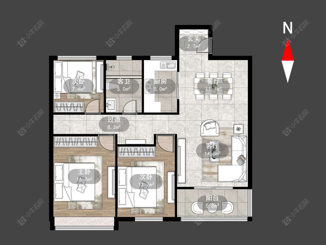 常州御城在售二手房源户型图_小牛看房