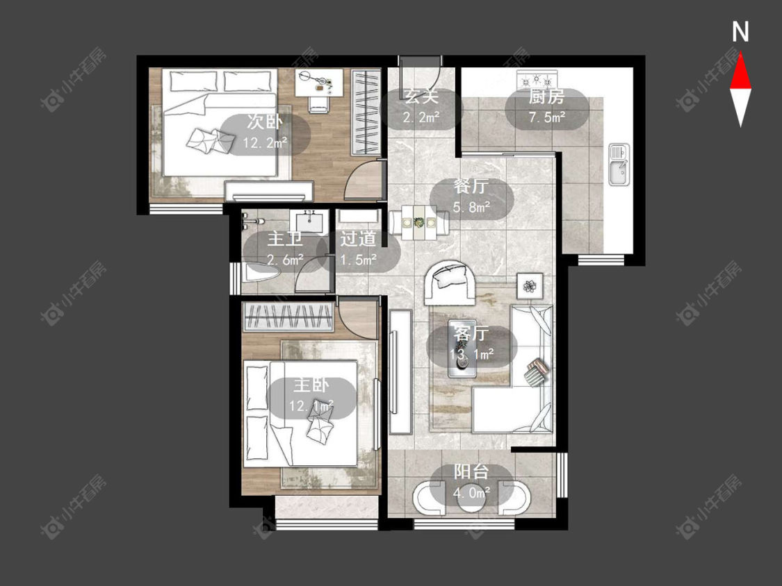 常州雨润城在售二手房源户型图_小牛看房