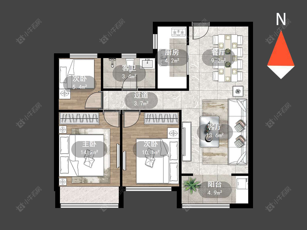 常州天润国际花园在售二手房源户型图_小牛看房