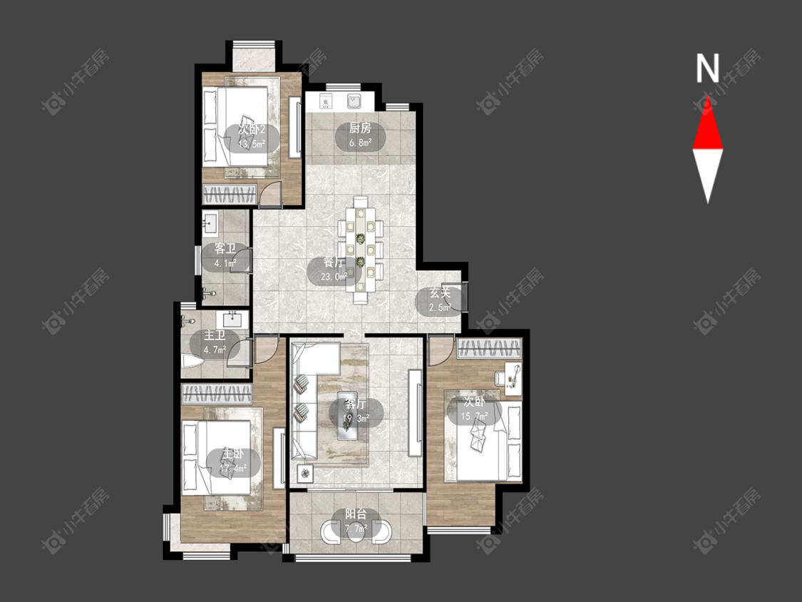 常州府翰苑西区在售二手房源户型图_小牛看房