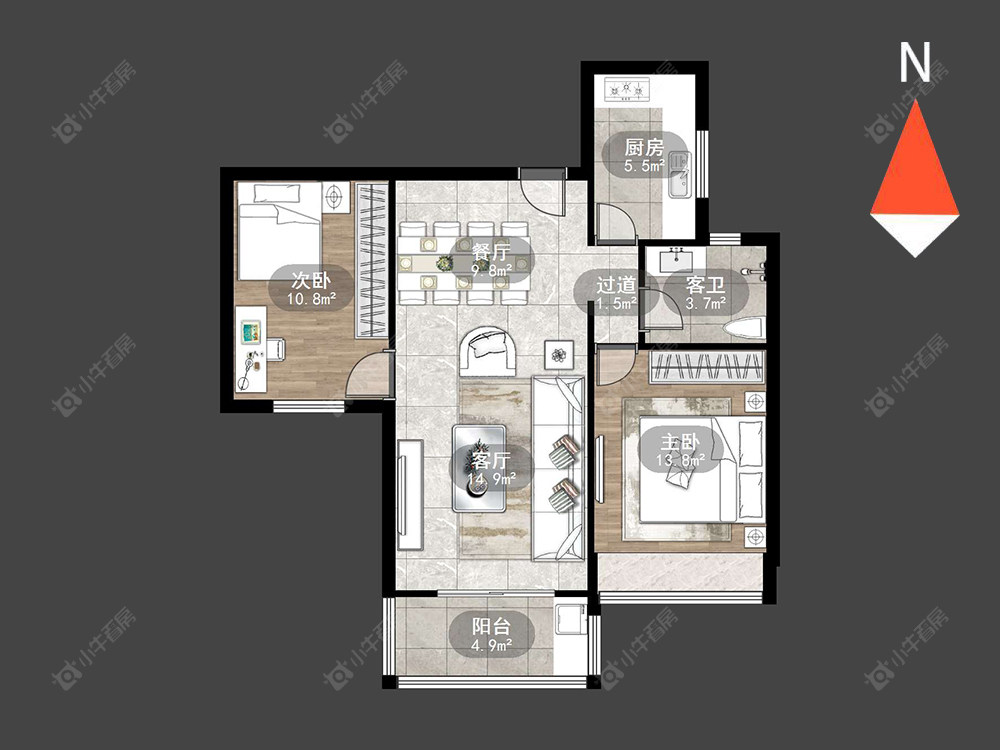 常州御城在售二手房源户型图_小牛看房