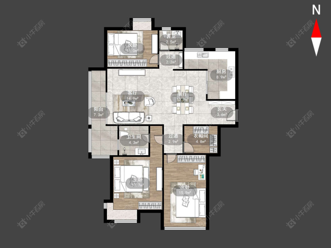 常州金色新城西区在售二手房源户型图_小牛看房