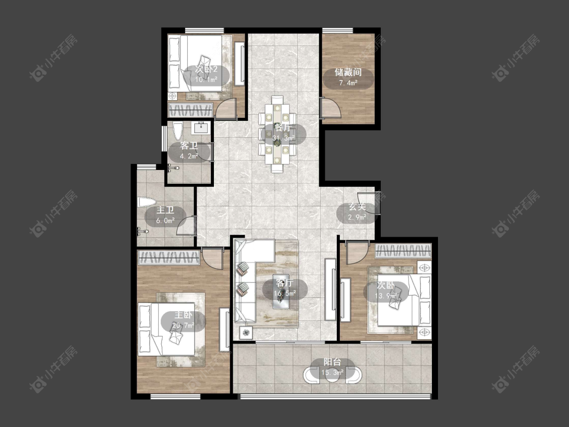 丹阳天怡紫宸在售二手房源户型图_小牛看房