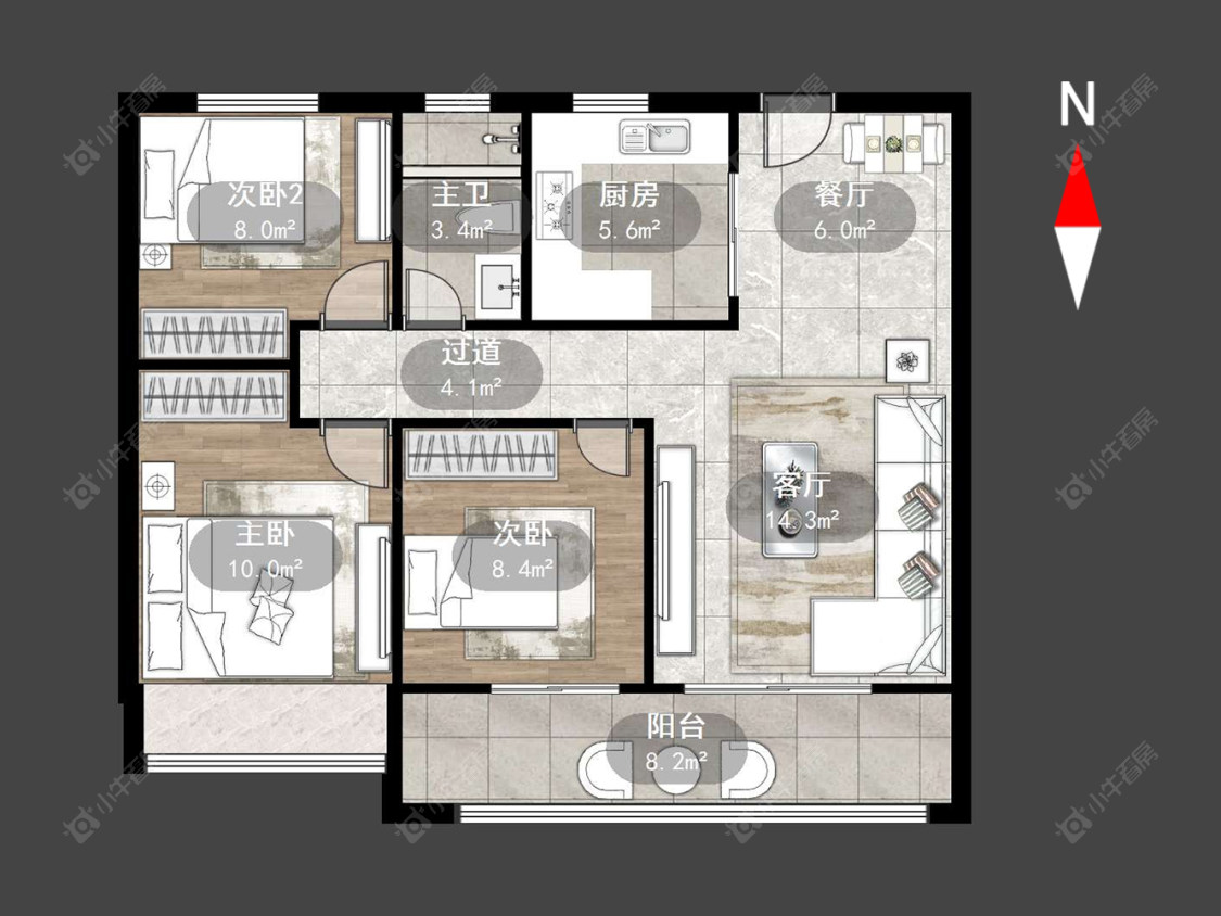 常州绿地香港名墩道在售二手房源户型图_小牛看房