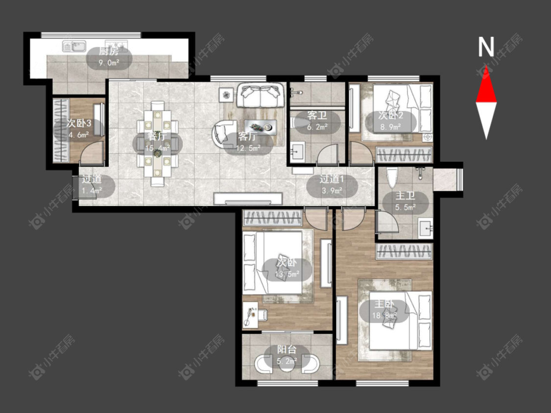常州水晶城在售二手房源户型图_小牛看房