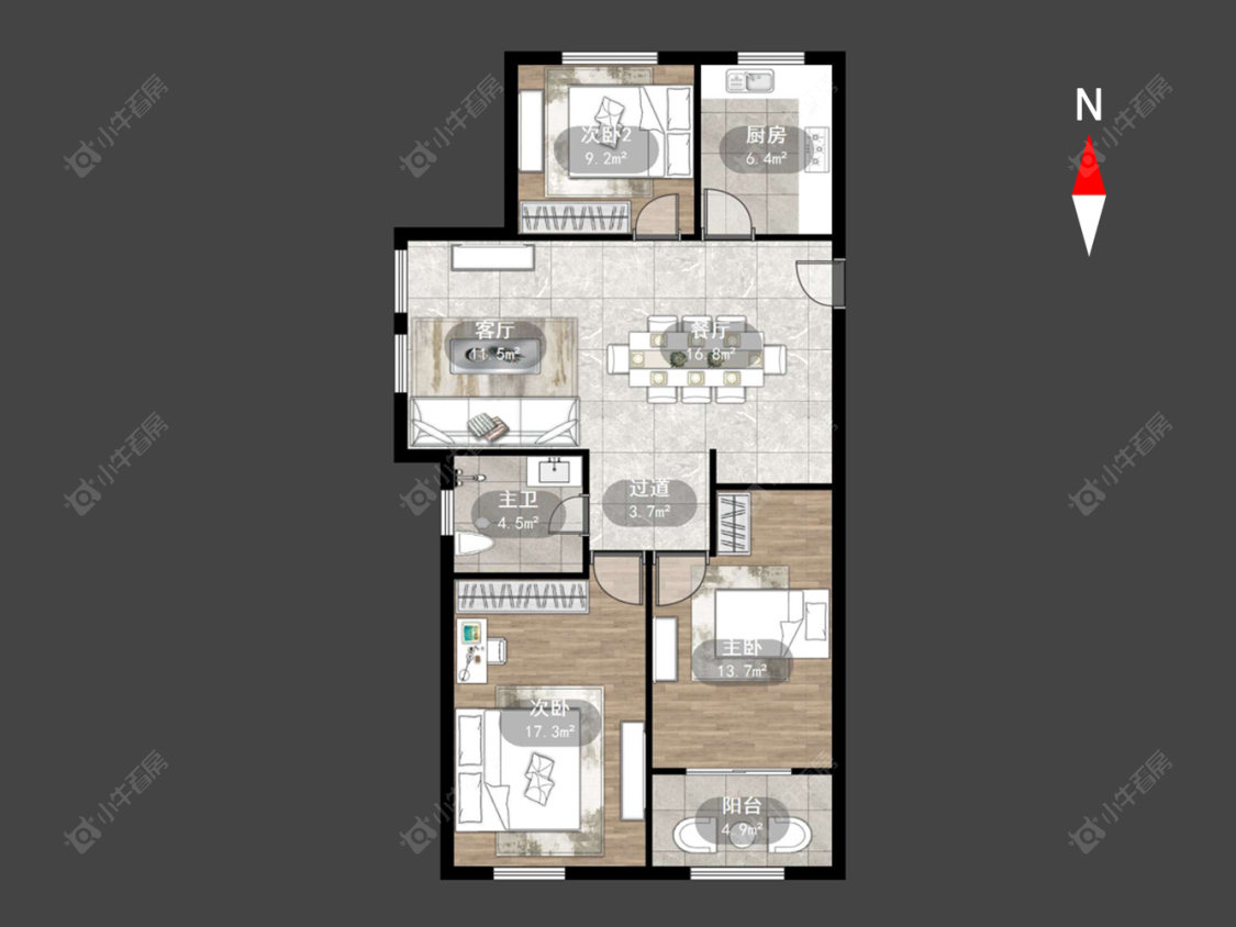聚怡花园南区房源户型图 常州聚怡花园南区在售二手房源户型图_小牛看房