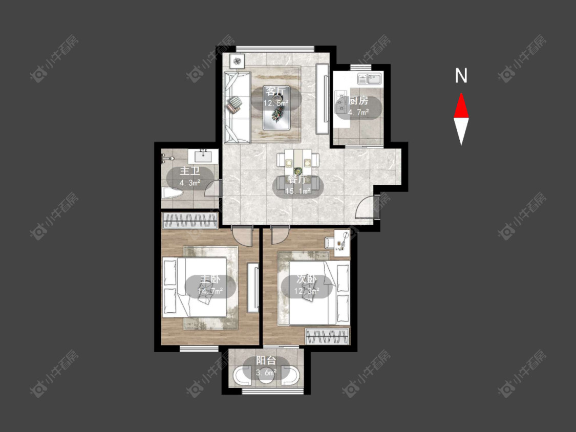 常州金美林花园在售二手房源户型图_小牛看房