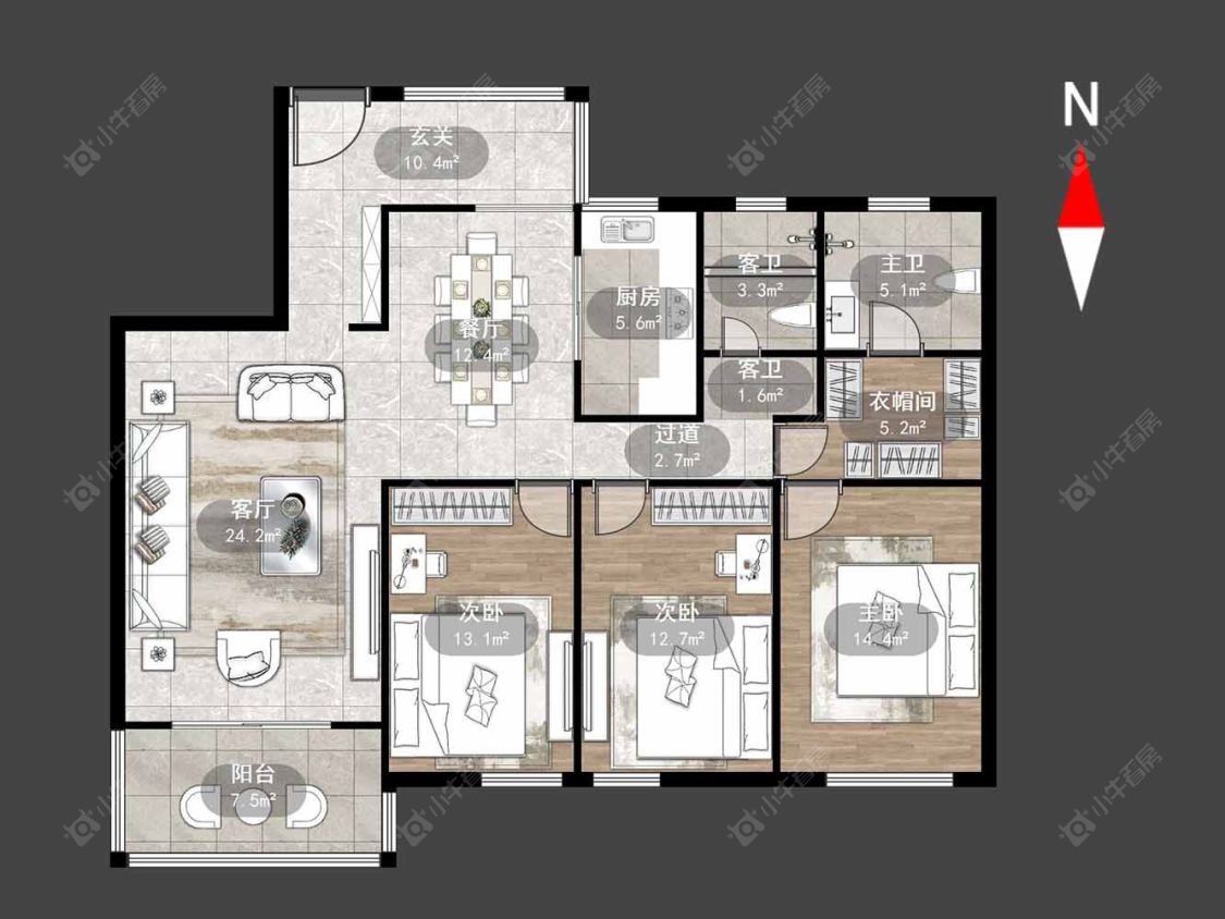 常州莱蒙城空中别墅在售二手房源户型图_小牛看房