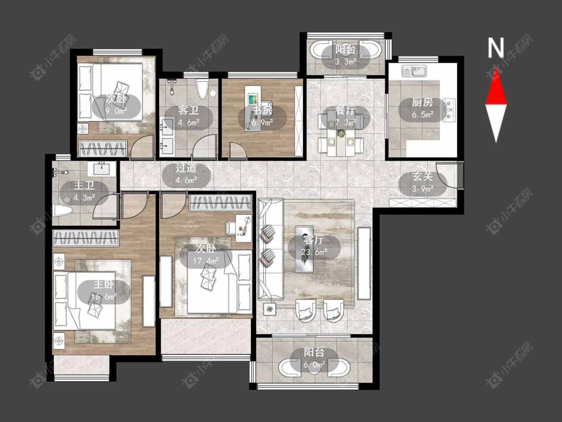 常州御城在售二手房源户型图_小牛看房