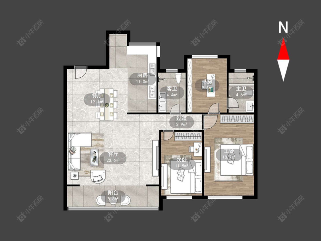 路劲美的竹林壹号房源户型图 常州路劲美的竹林壹号在售二手房源户型图_小牛看房