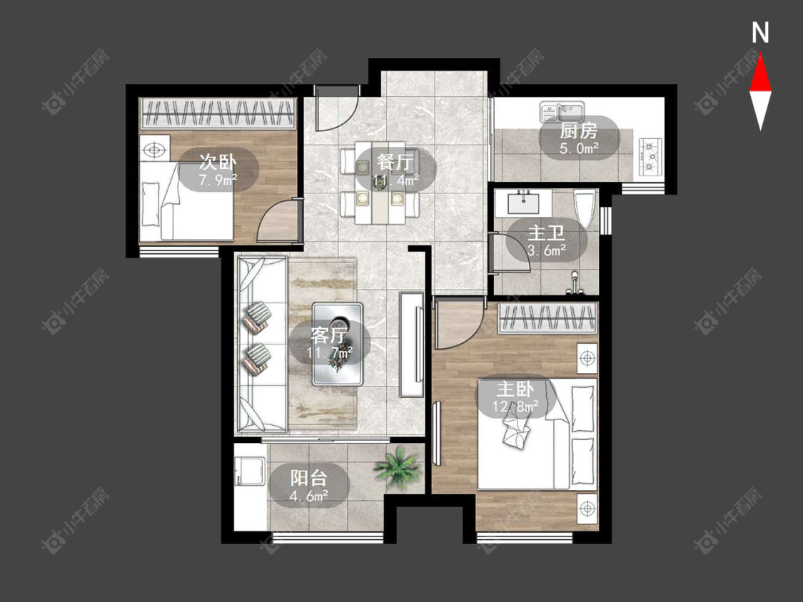 常州新城域二期在售二手房源户型图_小牛看房