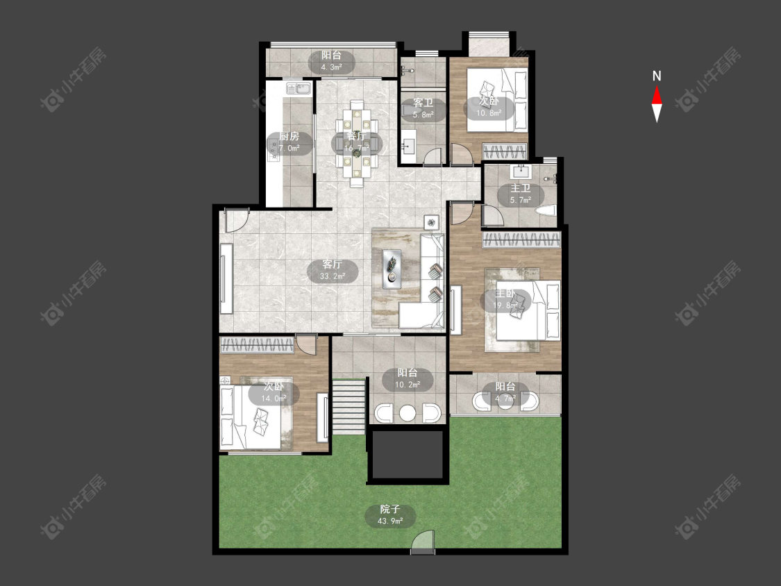 常州城南花园在售二手房源户型图_小牛看房