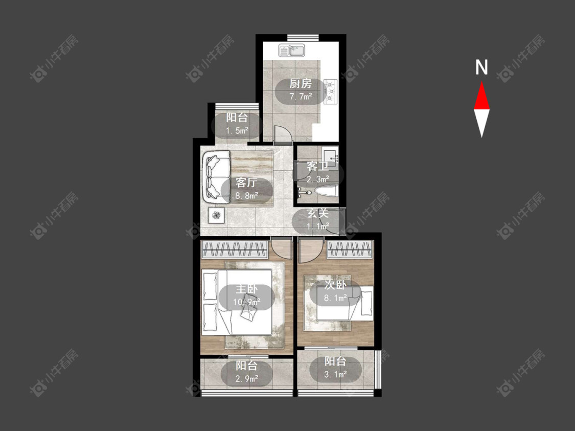 常州红梅西村在售二手房源户型图_小牛看房