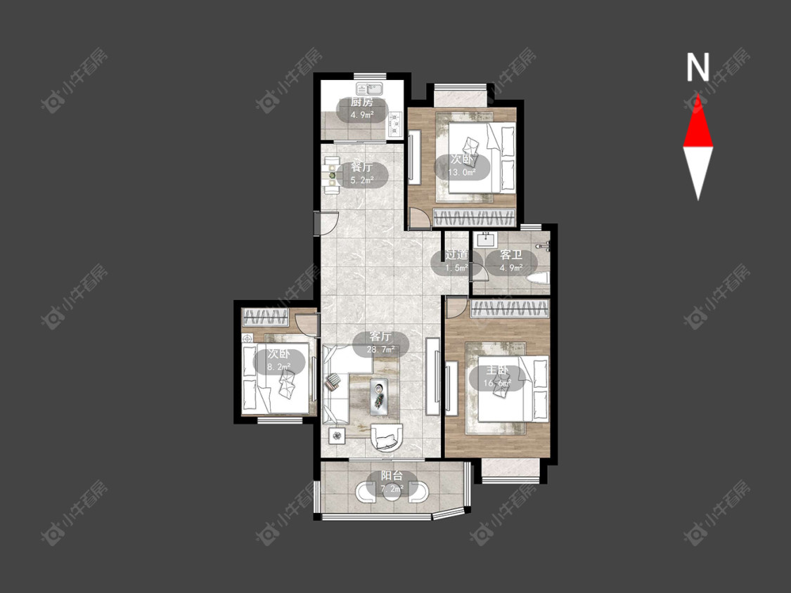 绿洲家园房源户型图 常州绿洲家园在售二手房源户型图_小牛看房
