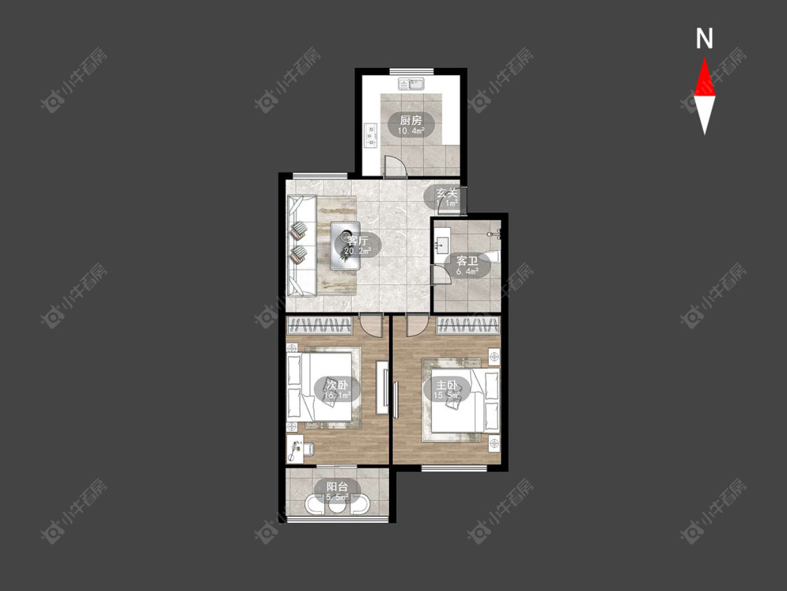 常州翠竹新村北区在售二手房房源户型图_小牛看房