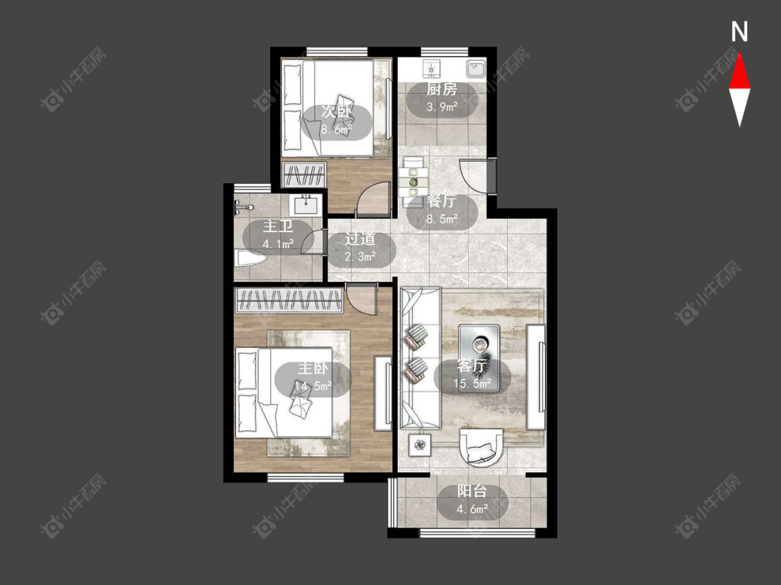 常州五兴苑在售二手房源户型图_小牛看房