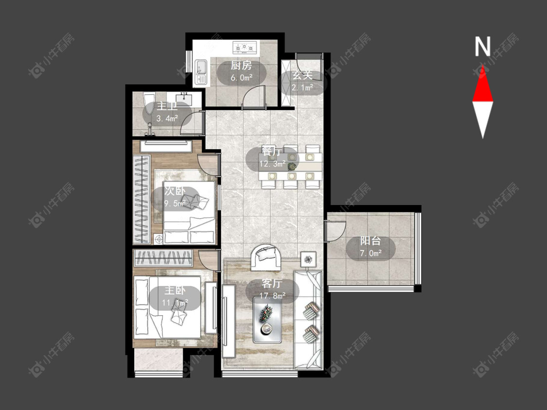 腾龙苑西区房源户型图 常州腾龙苑西区在售二手房源户型图_小牛看房