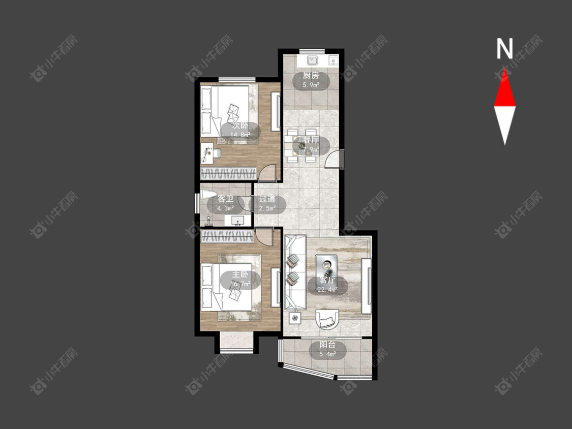 常州大诚苑在售二手房源户型图_小牛看房